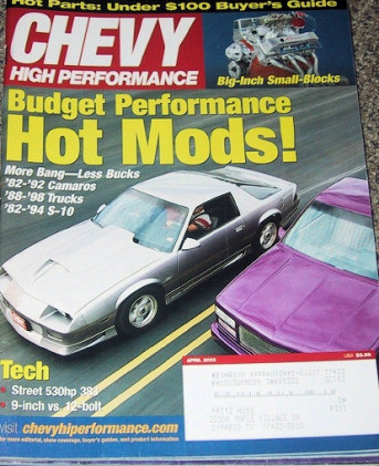 CHEVY HIGH PERFORMANCE 2003 APR - SUNOCO T/A CAMARO